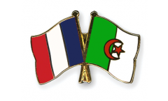 France - Algeria Friendship Flag Pin, Badge - 22 mm