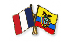 France - Ecuador Friendship Flag Pin, Badge - 22 mm
