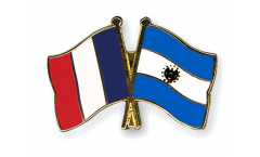 France - El Salvador Friendship Flag Pin, Badge - 22 mm