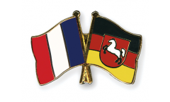 France - Niedersachsen Friendship Flag Pin, Badge - 22 mm