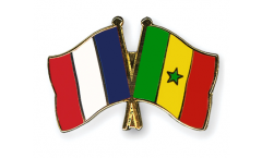France - Senegal Friendship Flag Pin, Badge - 22 mm