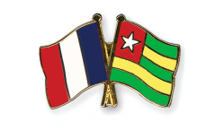 France - Togo Friendship Flag Pin, Badge - 22 mm