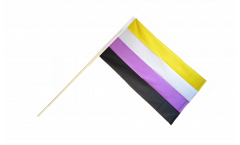 Non-binary Hand Waving Flag