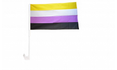 Non-binary Car Flag - 12 x 16 inch