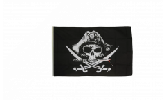 Pirate with bloody sabre Flag with sleeve