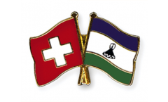 Switzerland - Lesotho Friendship Flag Pin, Badge - 22 mm