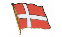 Denmark Flag Pin, Badge - 1 x 1 inch