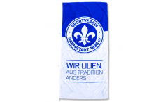 SV Darmstadt 98 Wir Lilien - aus Tradition anders Flag - 4 x 8 ft. / 120 x 250 cm