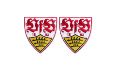 VfB Stuttgart Wappen 2er Set Patch, Badge - 3 x 3 inch