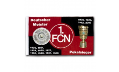 1. FC Nürnberg Meister rot-schwarz Flag - 3.3 x 5 ft. / 100 x 150 cm