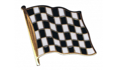 Checkered Flag Pin, Badge - 1 x 1 inch