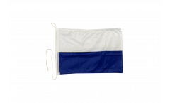 Stripe white blue Boat Flag - 12 x 16 inch