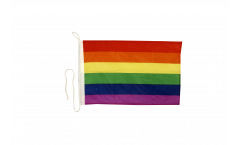 Rainbow Boat Flag - 12 x 16 inch
