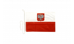 Poland with eagle Boat Flag - 12 x 16 inch