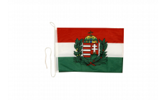 Hungary with coat of arms Boat Flag - 12 x 16 inch