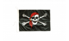 Pirate with bandana Boat Flag - 12 x 16 inch