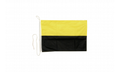 Black / yellow Boat Flag - 12 x 16 inch