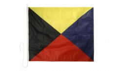 Zulu (Z) Nautical Signal, Boat, Sail Flag - 75 x 90 cm