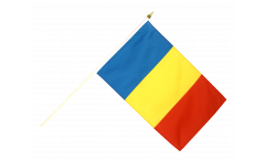 Rumania Hand Waving Flag, 10 pcs - 12 x 18 inch