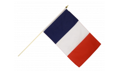 France Hand Waving Flag, 10 pcs - 12 x 18 inch
