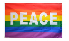 Rainbow with PEACE Flag - 3 x 5 ft. / 90 x 150 cm