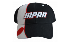 Japan Cap, white-black, flag