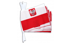 Poland with eagle Bunting Flags - 5.9 x 8.65 inch