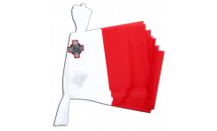 Malta Bunting Flags - 5.9 x 8.65 inch