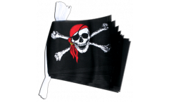 Pirate with bandana Bunting Flags - 5.9 x 8.65 inch