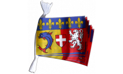 France Rhône-Alpes Bunting Flags - 5.9 x 8.65 inch