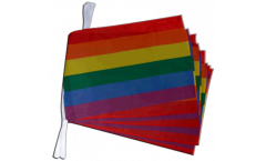Rainbow Bunting Flags - 12 x 18 inch