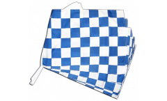 Checkered blue-white Bunting Flags - 12 x 18 inch