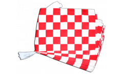 Checkered red-white Bunting Flags - 12 x 18 inch