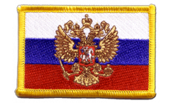 Russia with coat of arms Patch, Badge - 3.15 x 2.35 inch