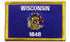 USA Wisconsin Patch, Badge - 3.15 x 2.35 inch