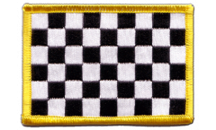 Checkered black-white Patch, Badge - 3.15 x 2.35 inch
