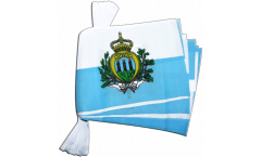 San Marino Bunting Flags - 5.9 x 8.65 inch