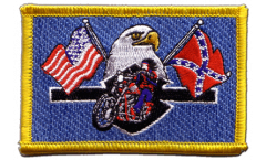 USA Highway Hero Biker Patch, Badge - 3.15 x 2.35 inch
