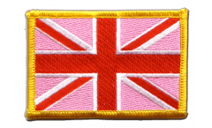Great Britain Union Jack pink Patch, Badge - 3.15 x 2.35 inch
