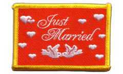 Just Married Patch, Badge - 3.15 x 2.35 inch