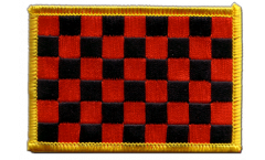 Checkered red-black Patch, Badge - 3.15 x 2.35 inch