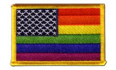 USA Rainbow Patch, Badge - 3.15 x 2.35 inch