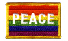 Rainbow with PEACE Patch, Badge - 3.15 x 2.35 inch