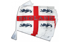 England 4 lions Bunting Flags - 12 x 18 inch