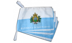 San Marino Bunting Flags - 12 x 18 inch