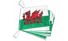 Wales Bunting Flags - 12 x 18 inch