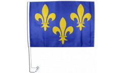 France Île-de-France Car Flag - 12 x 16 inch