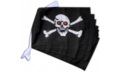 Pirate with red eyes Bunting Flags - 12 x 18 inch