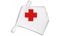 Red Cross Bunting Flags - 5.9 x 8.65 inch