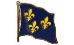 France Île-de-France coat of arms with lily Flag Pin, Badge - 1 x 1 inch